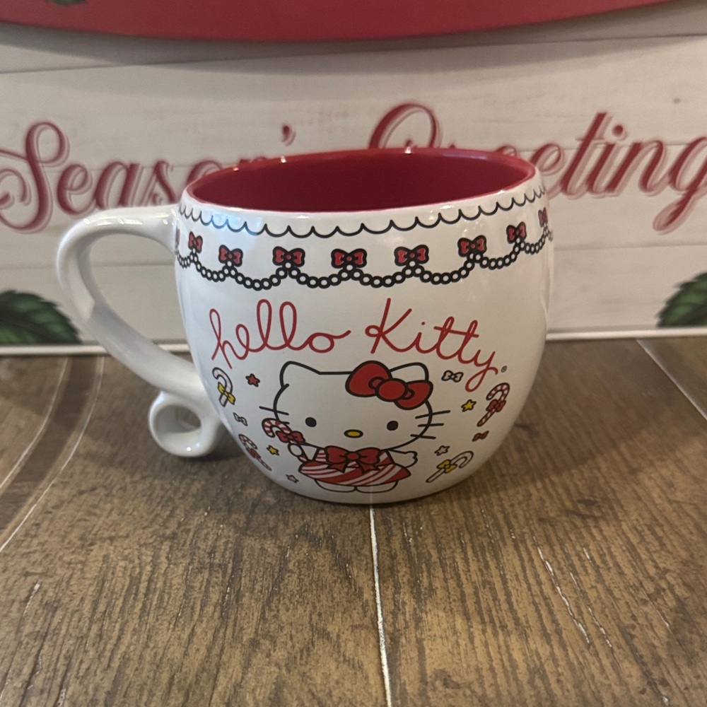 Hello Kitty Christmas Mug red and white